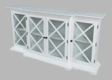 Carrington White Large Breakfront Cabinet - Ornate Home
