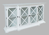 Carrington White Large Breakfront Cabinet - Ornate Home