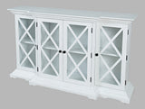 Carrington White Small Breakfront Cabinet - Ornate Home