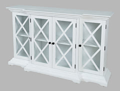 Carrington White Small Breakfront Cabinet - Ornate Home