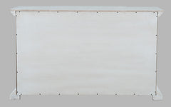 Carrington White Small Breakfront Cabinet - Ornate Home