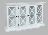 Carrington White Small Breakfront Cabinet - Ornate Home