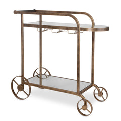 Carrinho Antique Brass Bar Cart - Ornate Home