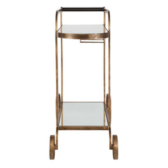 Carrinho Antique Brass Bar Cart - Ornate Home