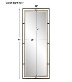 Carrizo Bronze/Gold Tall Mirror - Ornate Home