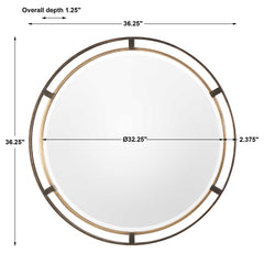 Carrizo Bronze Round Mirror - Ornate Home