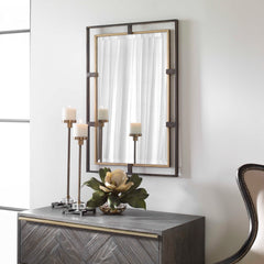 Carrizo Gold/Bronze Rectangle Mirror - Ornate Home