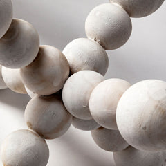 Carrollton Off-White Small Geometric Wood Ball Jack - Ornate Home