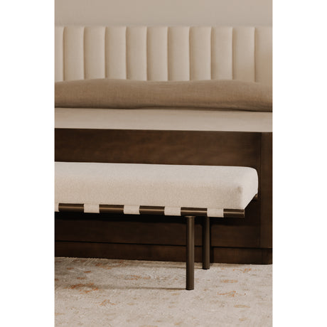 Carson Beige Dining Bench - Ornate Home