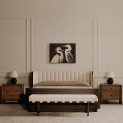 Carson Beige Dining Bench - Ornate Home
