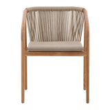 Carson Beige/Natural Outdoor Dining Chair - Ornate Home
