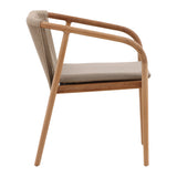 Carson Beige/Natural Outdoor Dining Chair - Ornate Home