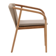 Carson Beige/Natural Outdoor Dining Chair - Ornate Home