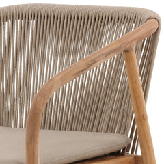 Carson Beige/Natural Outdoor Dining Chair - Ornate Home