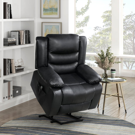 Carson Black Power Lift Chair - Ornate Home