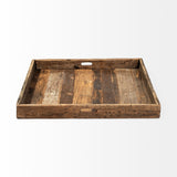 Carson Brown Large Reclaimed Wood Tray - Ornate Home