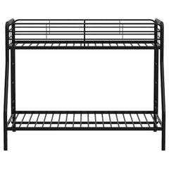 Carson Glossy Black Metal Twin Over Full Bunk Bed - Ornate Home