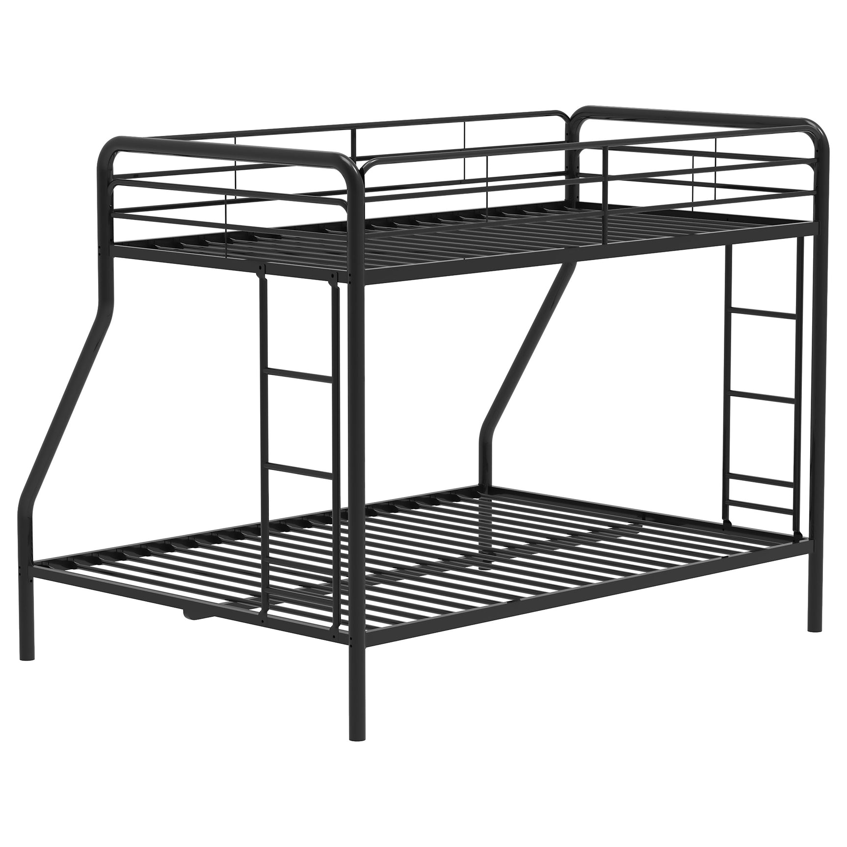 Carson Glossy Black Metal Twin Over Full Bunk Bed - Ornate Home