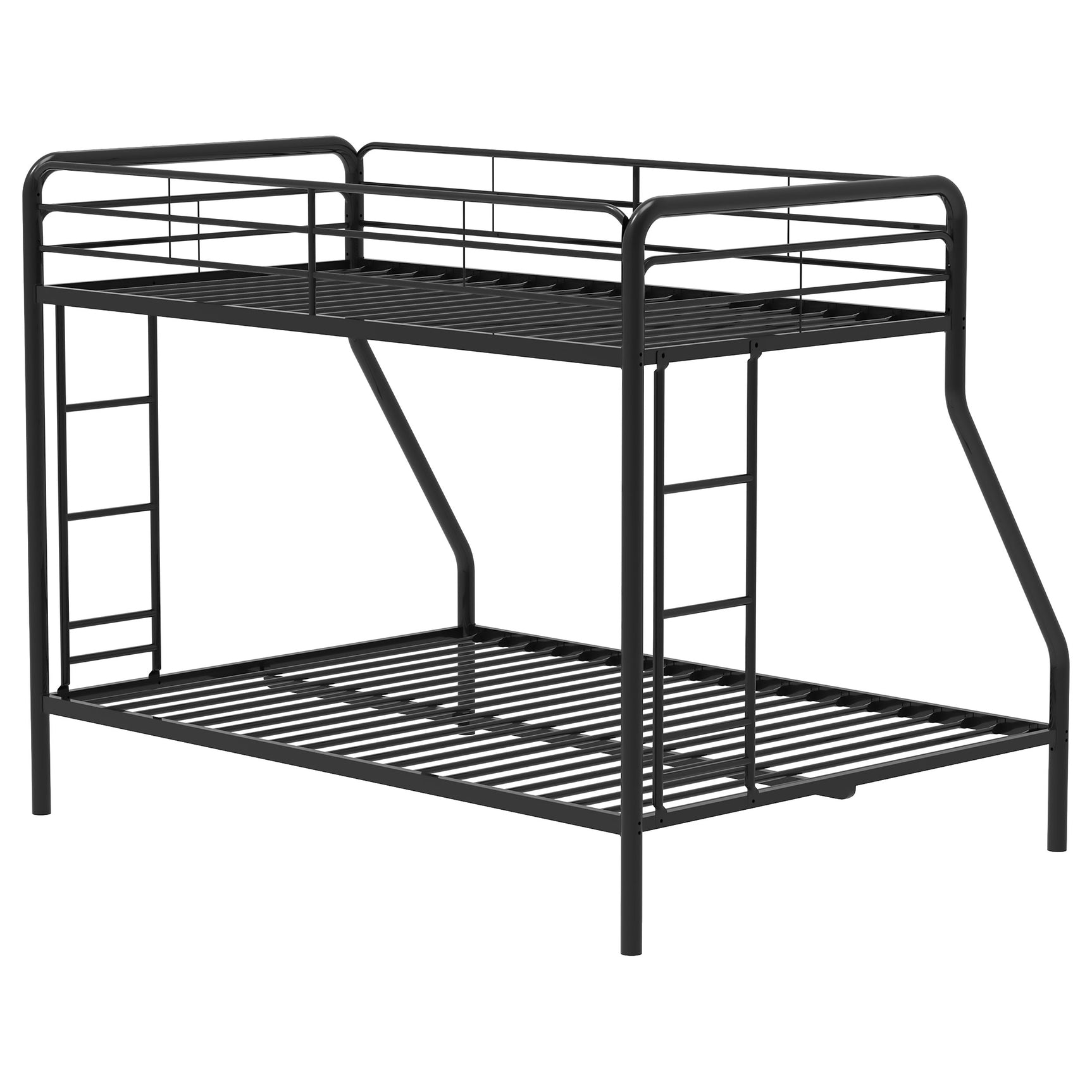 Carson Glossy Black Metal Twin Over Full Bunk Bed - Ornate Home