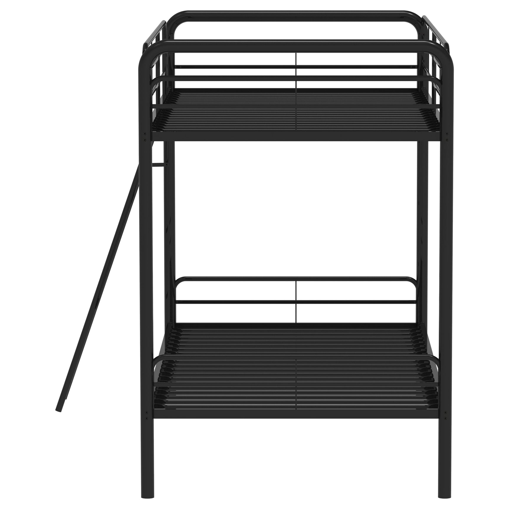 Carson Glossy Black Metal Twin Over Twin Bunk Bed - Ornate Home
