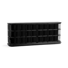 Carson Loft Black 4-Door Cabinet