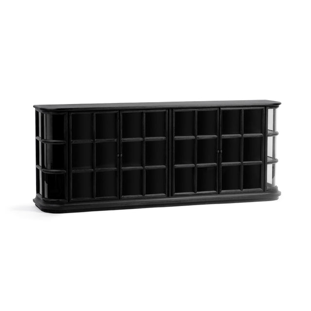 Carson Loft Black 4-Door Cabinet