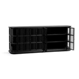 Carson Loft Black 4-Door Cabinet