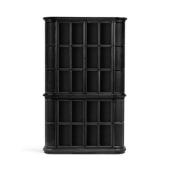 Carson Loft Black 4-Door Display Cabinet - Ornate Home
