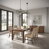 Carsons Oak Buff 72 Rect Dining Table with 4 Dining Chair - Ornate Home