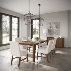Carsons Oak Wheat 72 Rect Dining Table with 6 Dining Chair - Ornate Home