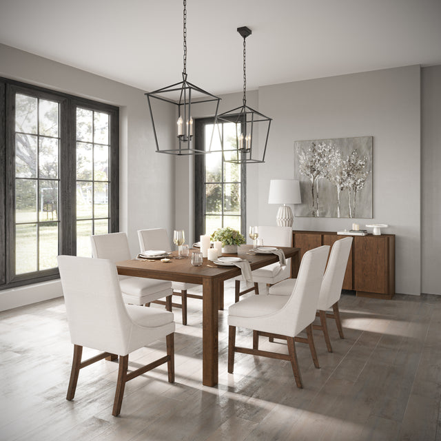 Carsons Oak Wheat 72 Rect Dining Table with 6 Dining Chair - Ornate Home
