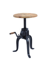 Carter Black/Natural Crank Table - Ornate Home