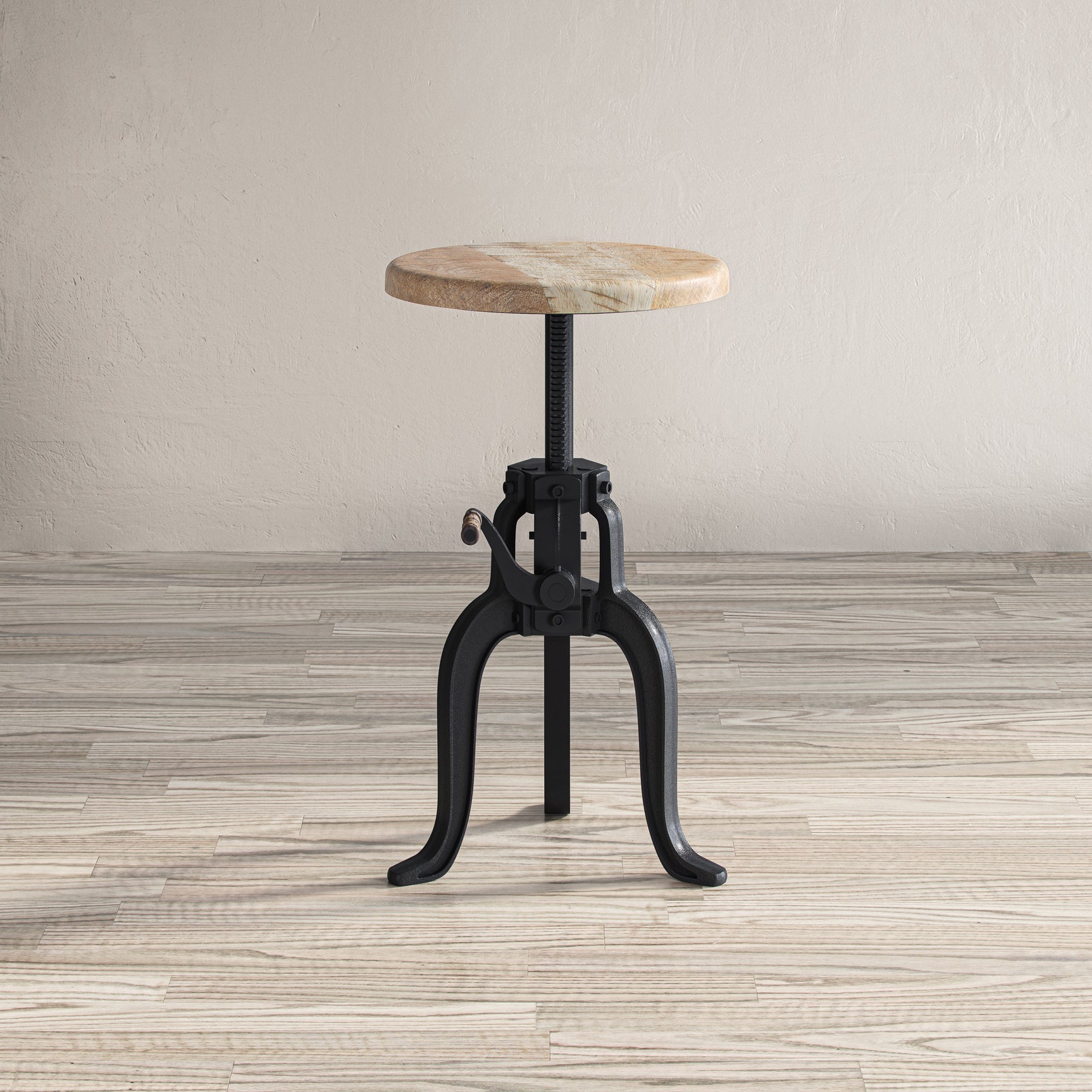 Carter Black/Natural Crank Table - Ornate Home