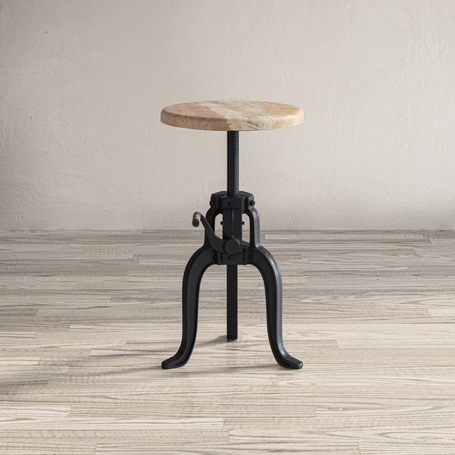 Carter Black/Natural Crank Table - Ornate Home