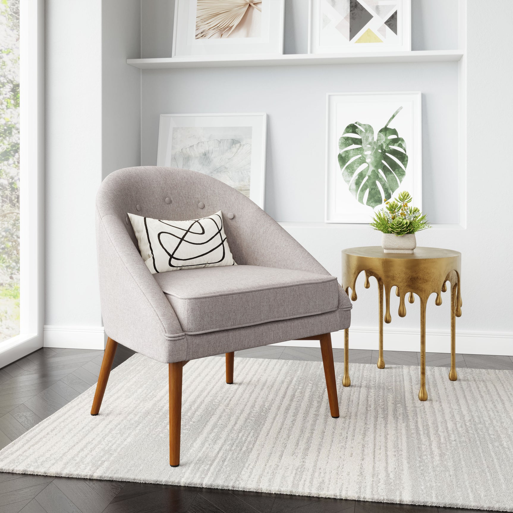 Carter Gray Accent Chair - Ornate Home