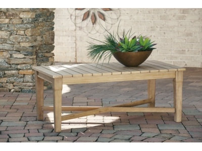 Carter Hall Beige Outdoor Coffee Table - Ornate Home