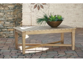 Carter Hall Beige Outdoor Coffee Table - Ornate Home
