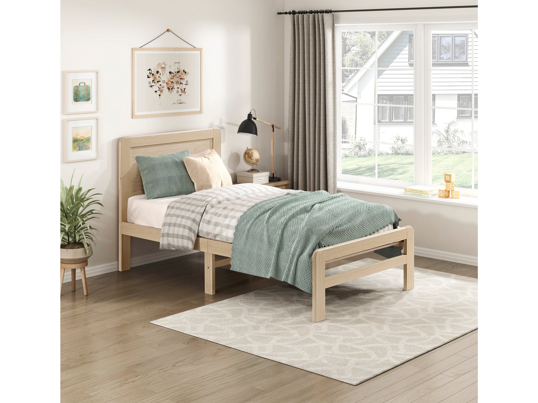 Carter Natural Full Platform Bed - Ornate Home