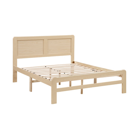 Carter Natural Queen Platform Bed - Ornate Home