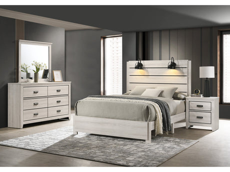 Carter White Platform Bedroom Set - Ornate Home