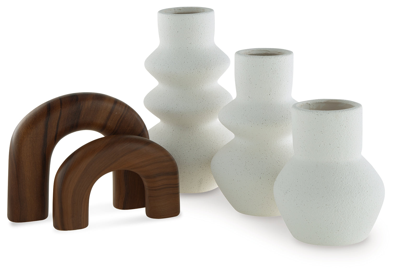 Carterworth White/Brown Accessory Set (Set of 5) (Online Special Price) - Ornate Home