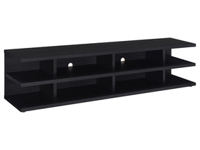 Cartmill Black 78-inch 2-tier TV Stand Media Console - Ornate Home