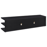 Cartmill Black 78-inch 2-tier TV Stand Media Console - Ornate Home