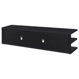 Cartmill Black 78-inch 2-tier TV Stand Media Console - Ornate Home
