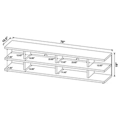Cartmill Black 78-inch 2-tier TV Stand Media Console - Ornate Home