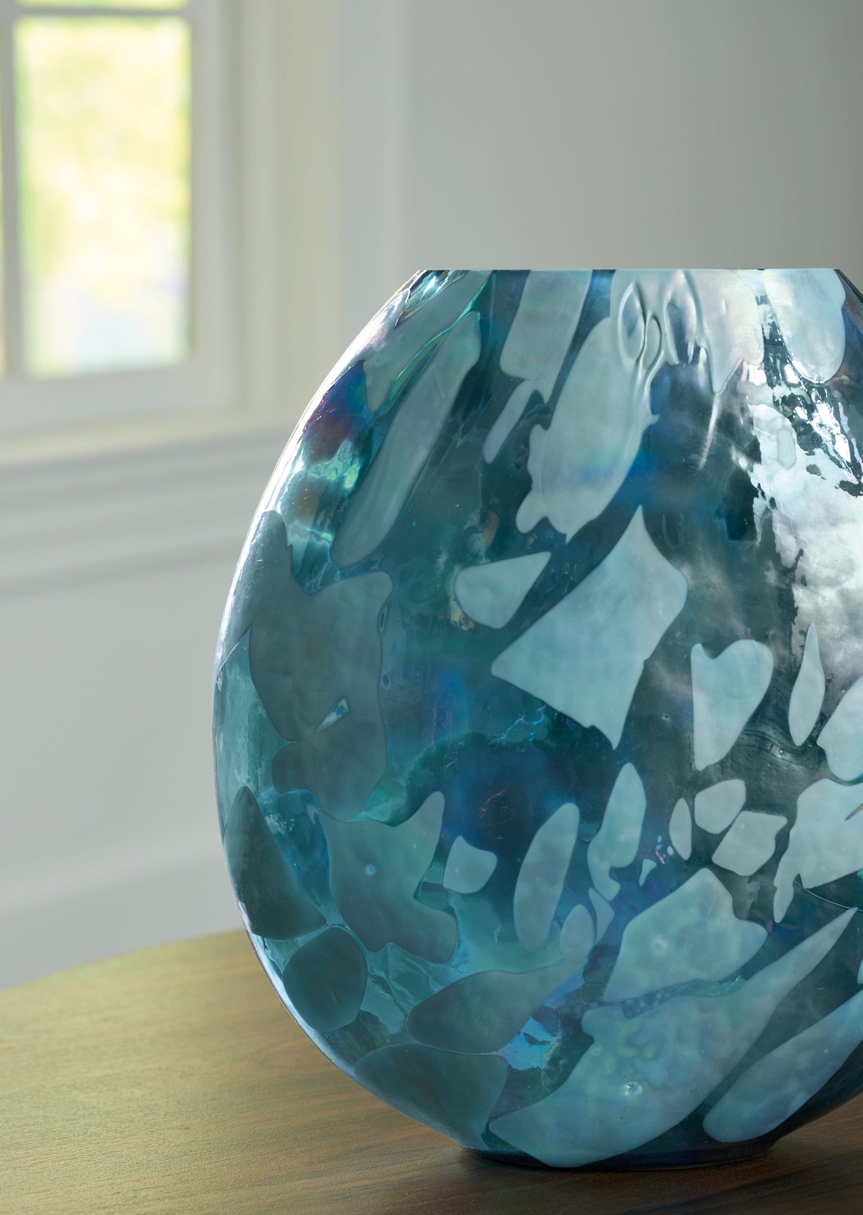Cartshaw Iridescent Teal Vase (Online Special Price) - Ornate Home