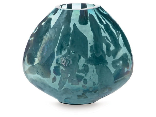 Cartshaw Iridescent Teal Vase (Online Special Price) - Ornate Home