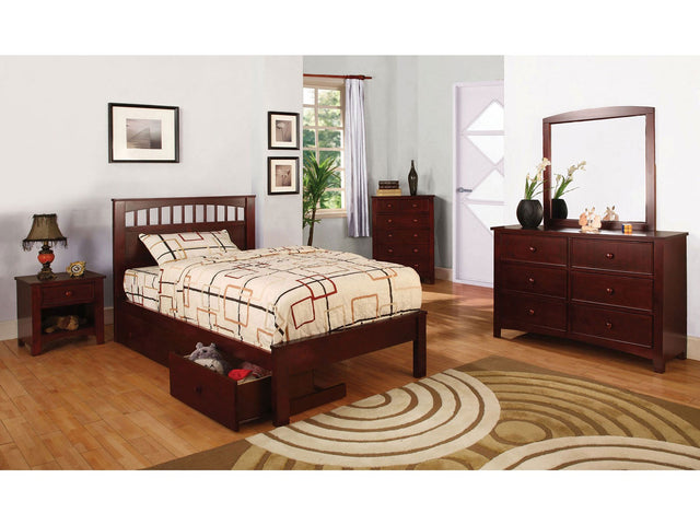 Carus Cherry 4 Pc. Twin Bedroom Set - Ornate Home