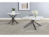 Carvell Mirage White 2-piece Square Coffee and End Table Set - Ornate Home