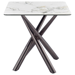Carvell Mirage White 3-piece Square Coffee and End Table Set - Ornate Home